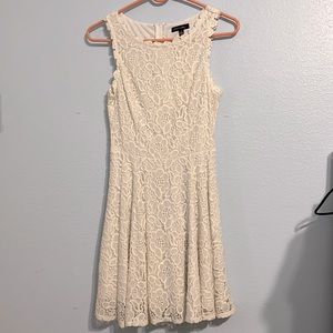 White Dress with Floral Detailing